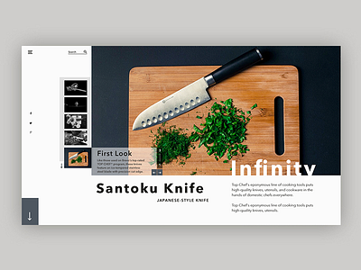Knife Website concept concept food knife ui uidesign web