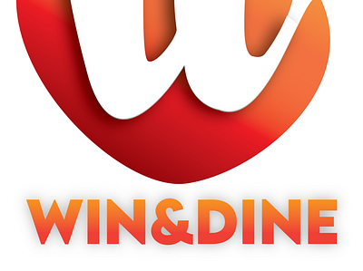 Win & Dine Logo branding graphic design illustration logo vector