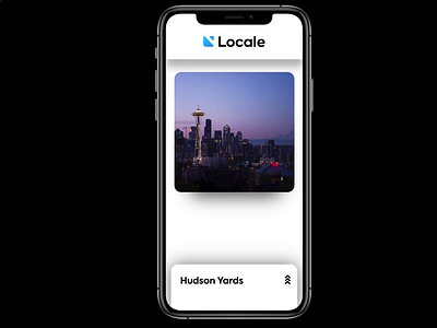 Local Area App for discovering offices and apartments card discovery hyper local interaction design location studio ui