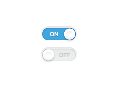 Simple Toggle Switch (PSD) app app design blue blue button button download flat flat design free download free psd freebie ios iphone knob light ui minimal off on on off psd simple switch toggle toggle switch ui ui design ux white