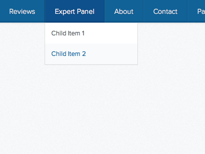 Simple Navigation States (CSS) blue dropdown flat flat design flat menu flat ui menu nav navigation submenu web design wordpress