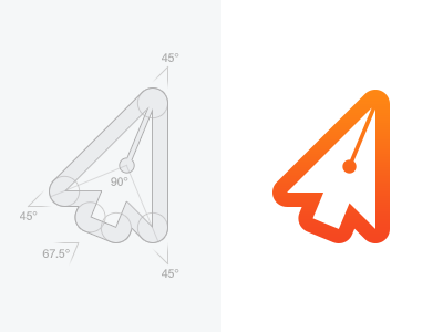 SMP Logo (Question) angles arrow blueprint cursor diagram fountain pen logo logo design orange pen pointer wireframe