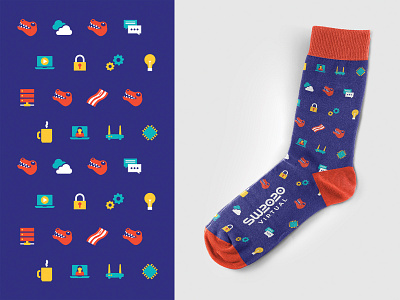SpiceWorld 2020 Socks design illustration it laptop pattern pattern design socks swag tech trex