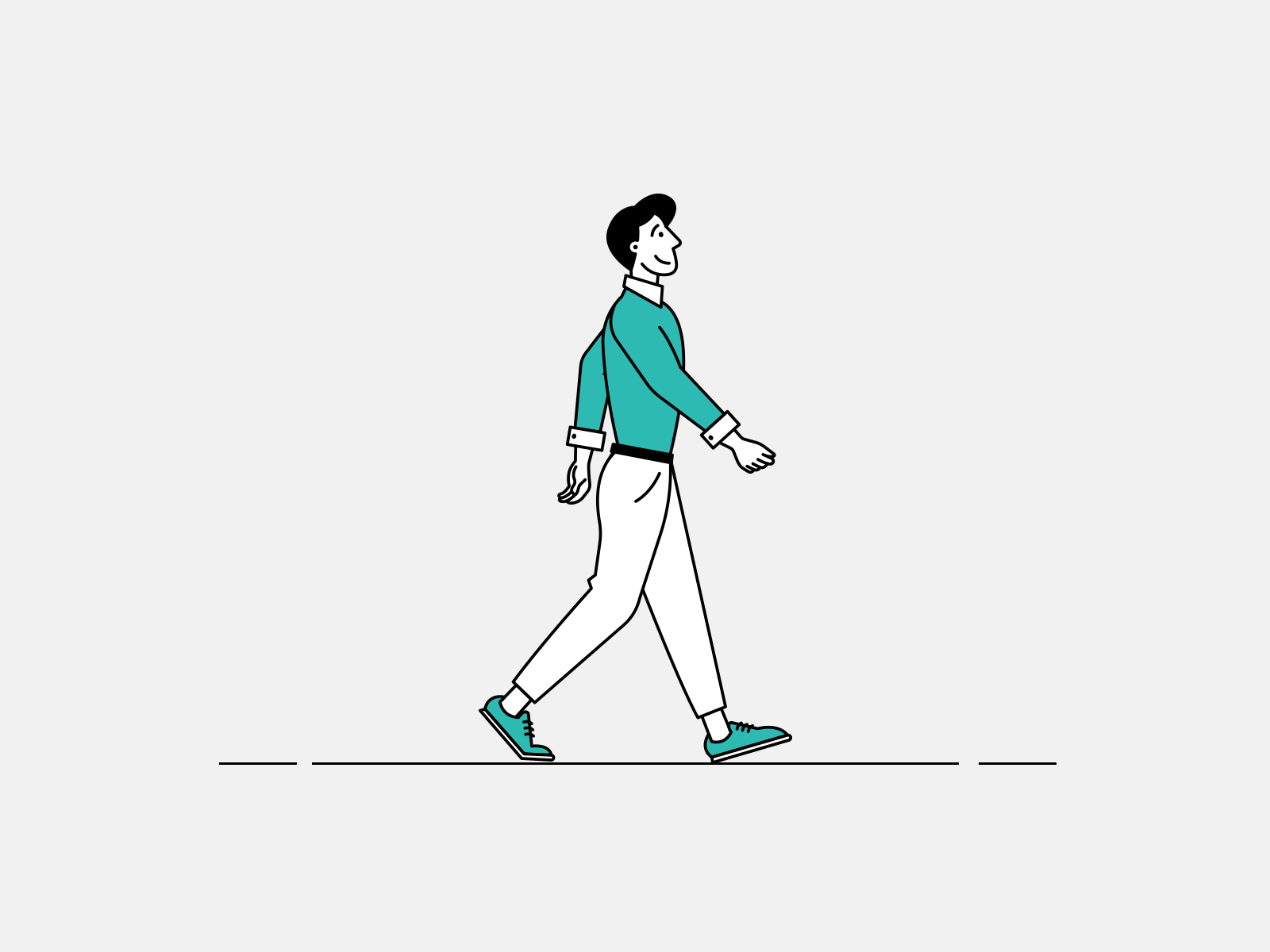 Stayin' Alive 🕺🏻 animation cartoon character line motion video walk walk cycle walking