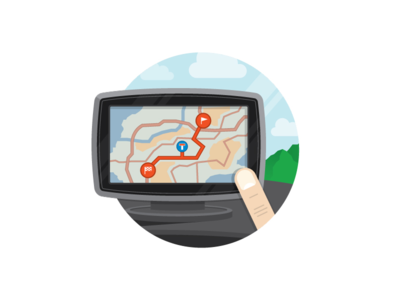 GPS Illustration finger gps illustration map whitepaper