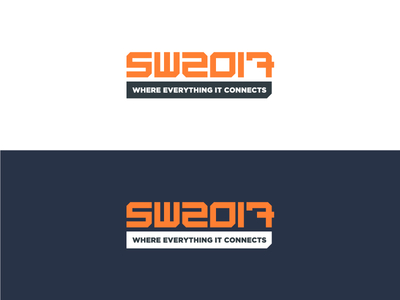 SpiceWorld Wordmark 1/3 blue event flat gotham it logo logo design orange tagline tech