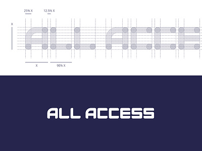 All Access Logo conference construction event grid it pro logo logo design navy tech wordmark