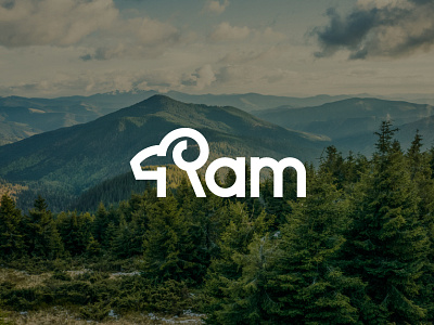 Ram idea line logo logo design ram simple wordmark