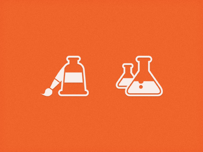 Art & Science Icons art beaker brush icon icon design icon sketch orange orange icon paint brush paint icon paint tube art icon science science icon sketch ui ux