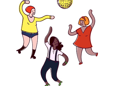 Dancing girls dancing girls illustration vector