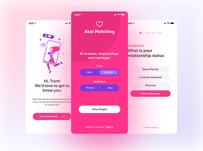 Mobile App - A Dating Platform app branding design graphic design ui ux