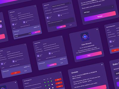 EJS Staking App design illustration ui ux