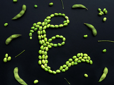 36daysoftype E for Edamame 36days e 36daysoftype edamame foodtypography lettere lettering typography