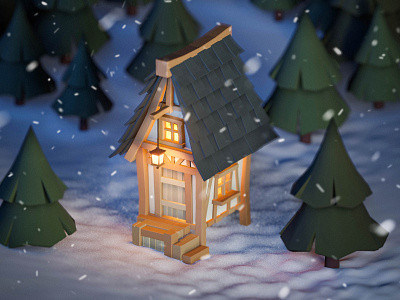 3D Winter Cottage