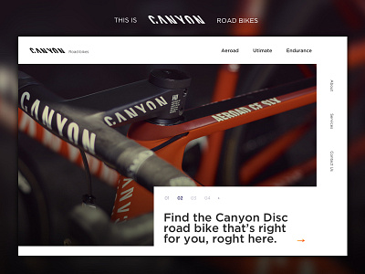 Canyon Bikes Homepage homepage interface preview sport ui web website