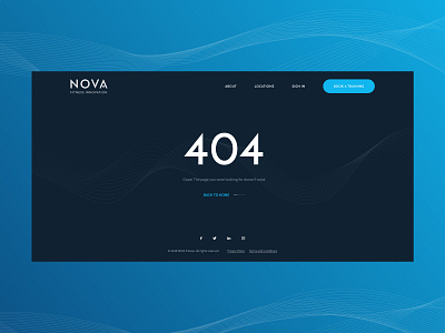 404 Page. Nova Studios redesign 404 404 page clean dark design design dribbble illustration interface minimal redesign ui webdesign website