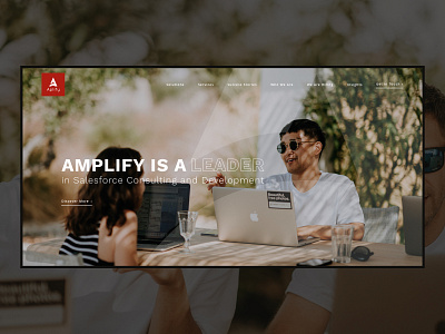 Amplify Consulting - Informational Website Design concept dark design design dribbble homepage interface logo minimal minimalistic startup typography ui uiux ux web webdesign website