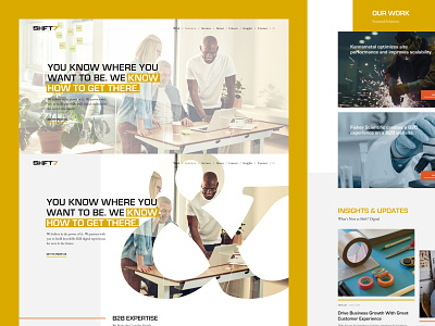 Shift7 Digital - Website Design design dribbble graphics homepage interface redesign typography ui ux webdesign website