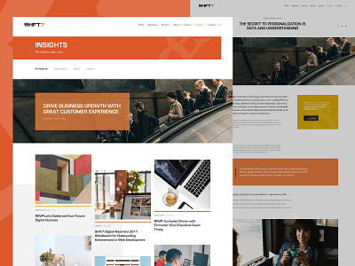 Shift7 Digital - Blog Page blog clean design dribbble insight interface minimal product design redesign typography ui uiux ux web design webdesign website