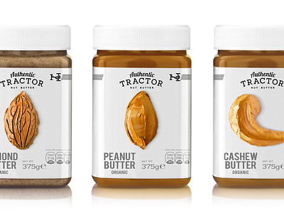 Tractor Nut Butter Packaging artizanal food brand branding grocery label label design nut butter packaging packaging design peanut butter
