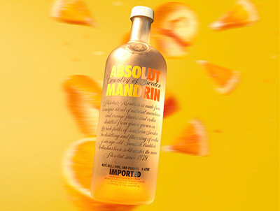 Absolut Mandarin branding graphic design photo manipulation product photography