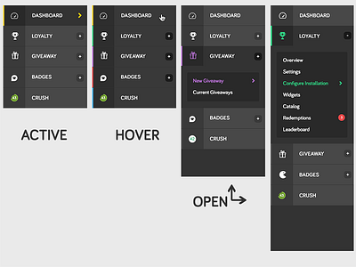 Sidenav active navigation sidebar