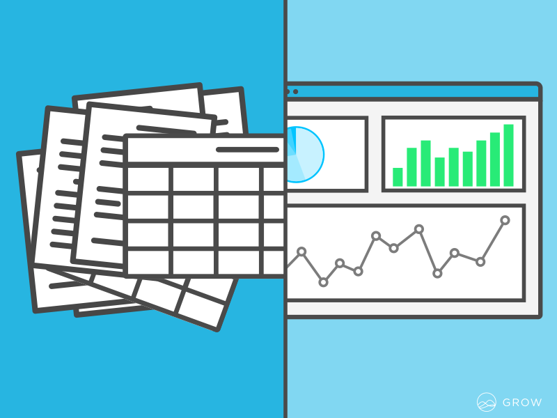 Cluttered Reports to Clean Dashboard Ad clean flat dashboard business dashboard graphs analytics data