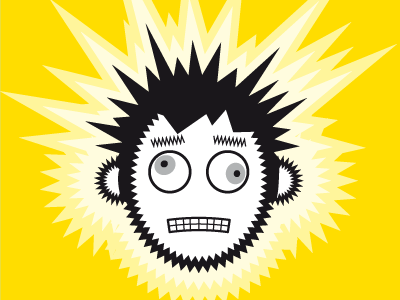 Electric shock illustration vector