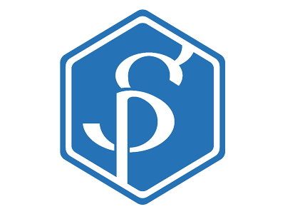 Logo concept for Powershift Group hexagon logo design monogram negative space