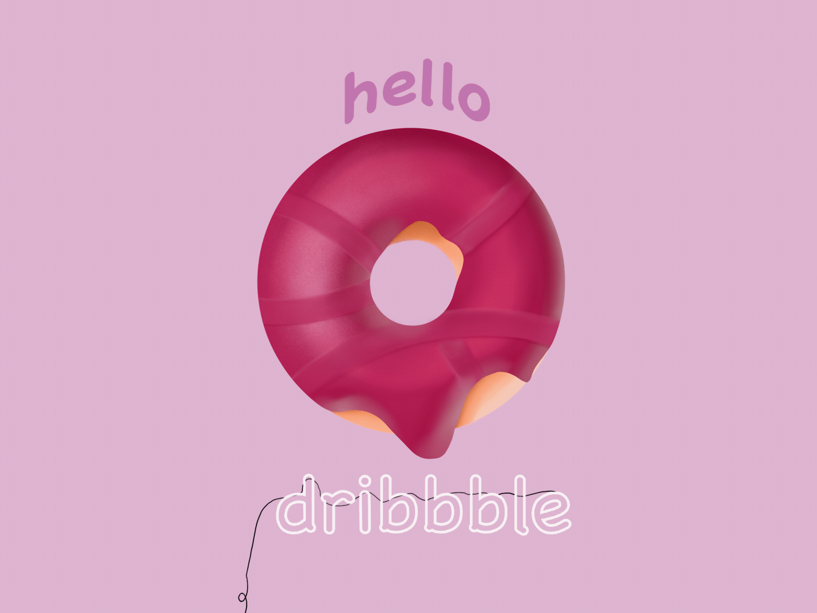 Hello, dribbble! graphic design illustration logo minimal