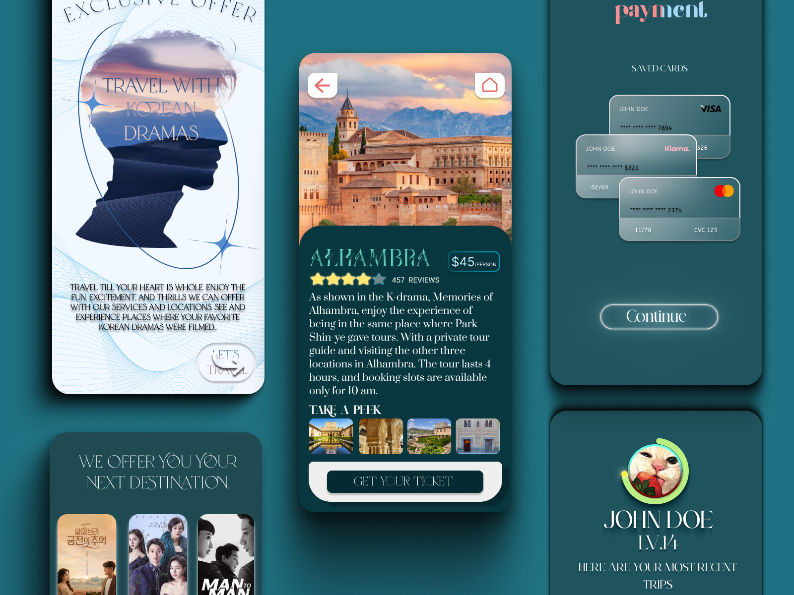 Korean Drama Travel App UI/UX Prototype by Veronika on Dribbble