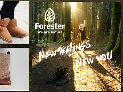 Forester. Online Store e commerce forester look nature onlinestore shoes style web webdesign