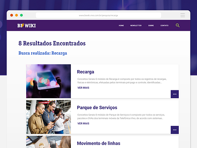 Vivo - BI WIKI brasil homepage site telefonica ux ux ui vivo wiki