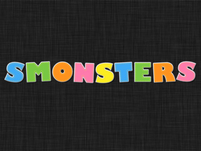 Smonsters Logo Work child logo logotype smonsters stitched toys type