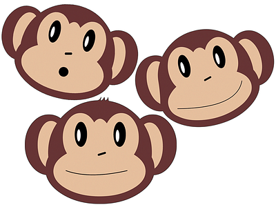 Monkeys cartoon illustration logo monkeys simian