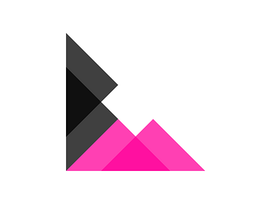Geometric Logo Play black geometric logo pink shapes triangle