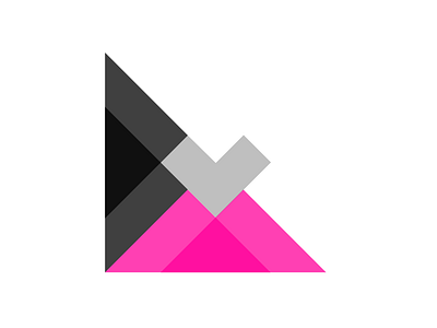 Geometric Logo Play Two badge black geometric icon logo pink triangle triangular