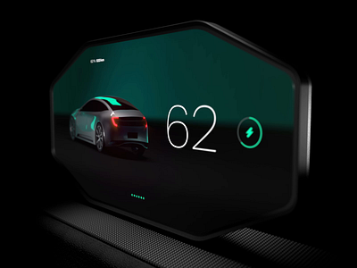 Automotive Dashboard UI for Electric Car CG Animation & Design 3d aftereffects animation animation design automotive car cinema4d concept dashboard design design app interface motion prototype ui ux