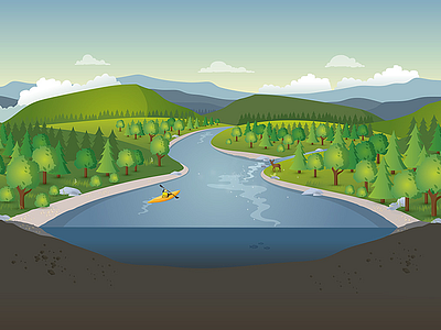 Illustration for a Nature Protection Project 2d art design illustration landscape nature