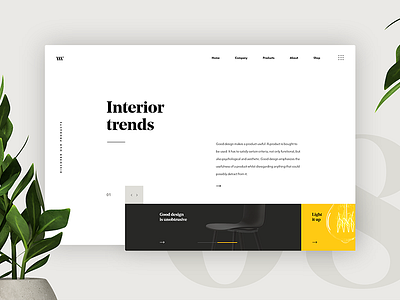 Interior Page Minimalistic UI Concept