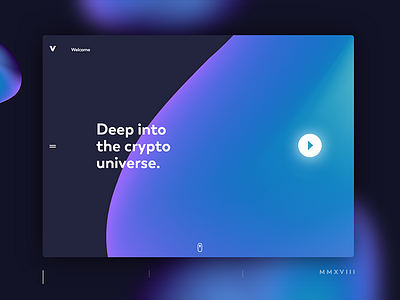 Welcome Screen for a Crypto platform abstract concept crypto design financial minimalistic modern product ui ux webdesign website