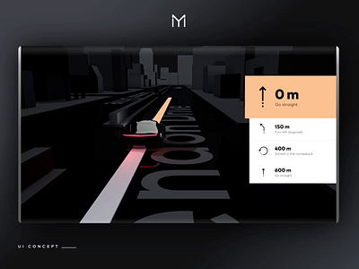 UI/UX Automotive Navigation Concept 3D Motion 3d app automotive branding car concept design interface motion ui ux