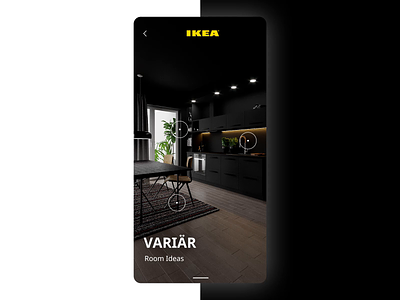 IKEA Concept for 3D Interior Visualization App 3d 3d animation app ar design ecommerce interaction interface motion ui uiux website