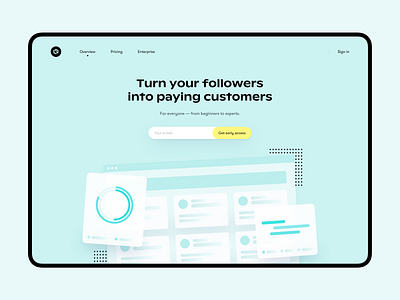 Follower - Landing page app colors illustration landing page product typography web website