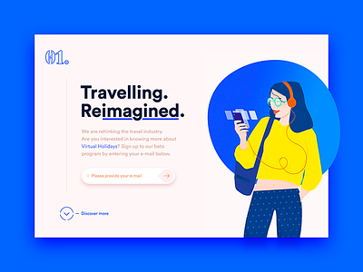 Travel page illustration travel typography web web design website