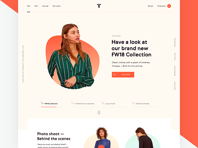 Conscious colors design fashion landing page shop typography web web shop website