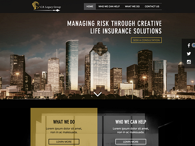 Web Design_Home Page Hero_Life Insurance Brand