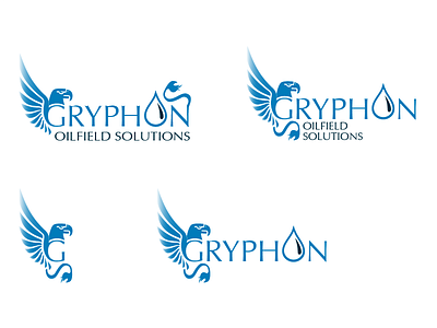 Logo design for Oil & Gas company rebrand blue brand eagle energy griffin gryphon logo oil oil gas rebrand wings