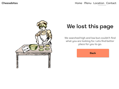 404  page for cheesecake website