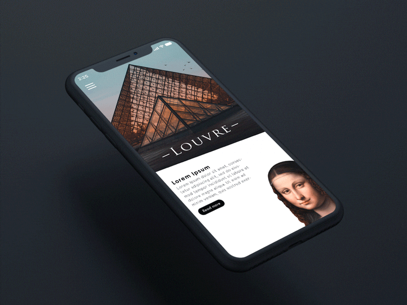 Louvre App - Concept app concept app example logo louvre museum ui ui ux ux